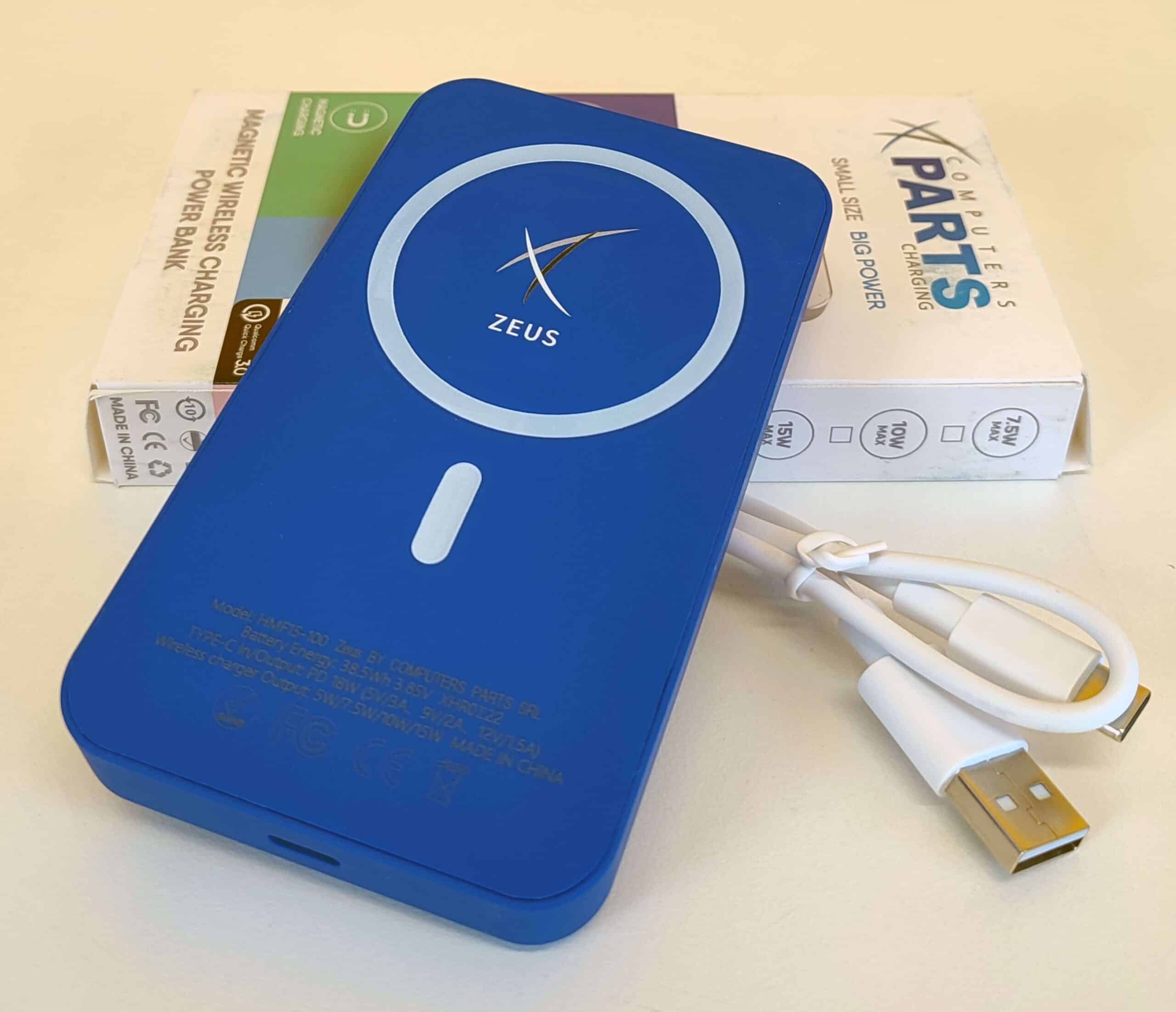 Zeus Power Bank MagSafe 10.000 mAh Ricarica Wireless Qualcomm Quick Charge 3.0 Compatibile con Iphone Samsung Xiaomi Huawei Zeus Power Bank MagSafe 10.000 mAh Ricarica Wireless Qualcomm Quick Charge 3.0 Compatibile con Iphone Samsung Xiaomi Huawei